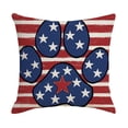 thumbnail image 1 of Fundas de cojín del 4 de julio con diseño de bandera patriótica y estrellas, decoración para sofá, dormitorio y hogar., 1 of 6
