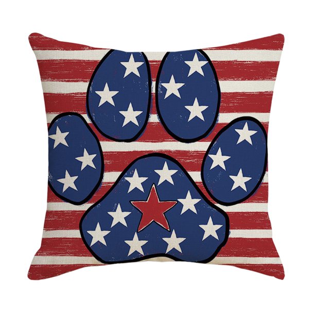 Fundas de cojín del 4 de julio con diseño de bandera patriótica y estrellas, decoración para sofá, dormitorio y hogar.