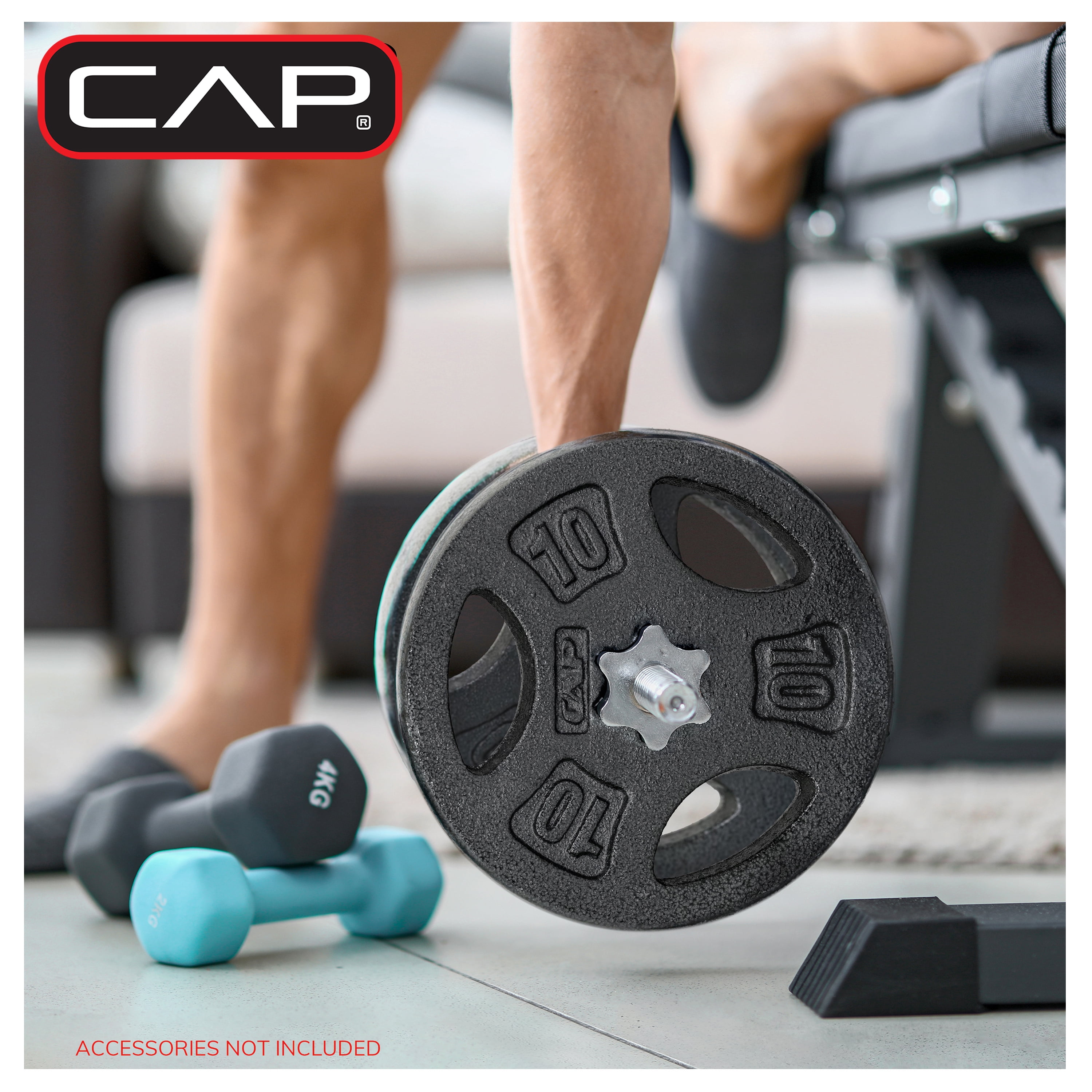 CAP Barbell Standard 25lb BLACK Plate Pack B (x2)