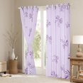 thumbnail image 3 of Feelyou Cartoon Cute Bow Black Out Curtains for Kid, Purple Princess Ribbon Curtains Pack of 2 (42x63 Each), Stripes Geometric Bedroom Curtains, Curtains and Drapes Home Decor, 3 of 6
