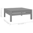 thumbnail image 5 of vidaXL 10 Piece Garden Lounge Set Solid Wood Pine Grey, 5 of 5