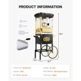 thumbnail image 6 of 16oz Upgraded Commercial Popcorn Machine with Cart, Large Popcorn Machine Makes Up to 80 Cups, Movie Theater Pop Corn Machine with Easy-Rolling wheels & Stainless-Steel Kettle, Black&Gold, 6 of 9