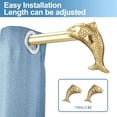 thumbnail image 3 of Urbanest Adjustable Single Curtain Rod Set Fish Finials – 3/4 - Inch Diameter, With Renaissance Gold Rod, 84–120 Inches, 3 of 6