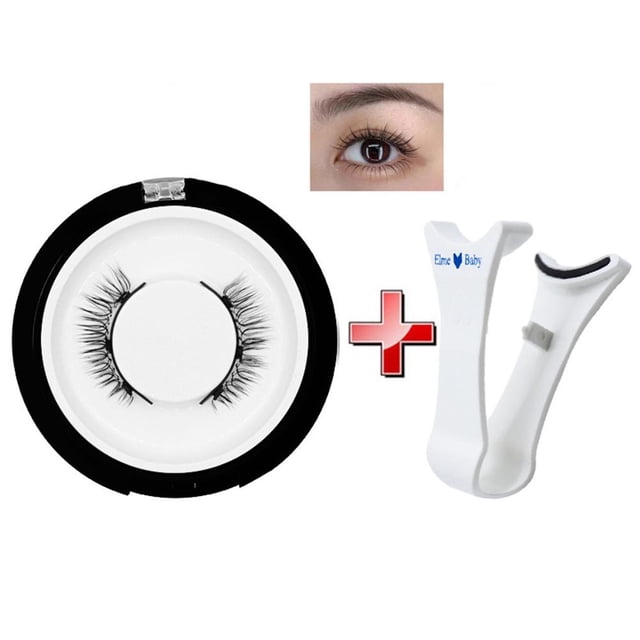 LUVCLS Pestañas postizas magnéticas para maquillaje, 1 par, 3D, naturales, con clip, T1