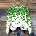 thumbnail image 2 of HAiming St Patricks Day Sweatshirt Women Shamrock Shamrock Green Long Sleeve Pullover Patty's Tops, 2 of 5