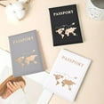 thumbnail image 5 of PU Leather Passport Holder for Travel - Map Print Document Organizer Wallet Case, 5 of 6