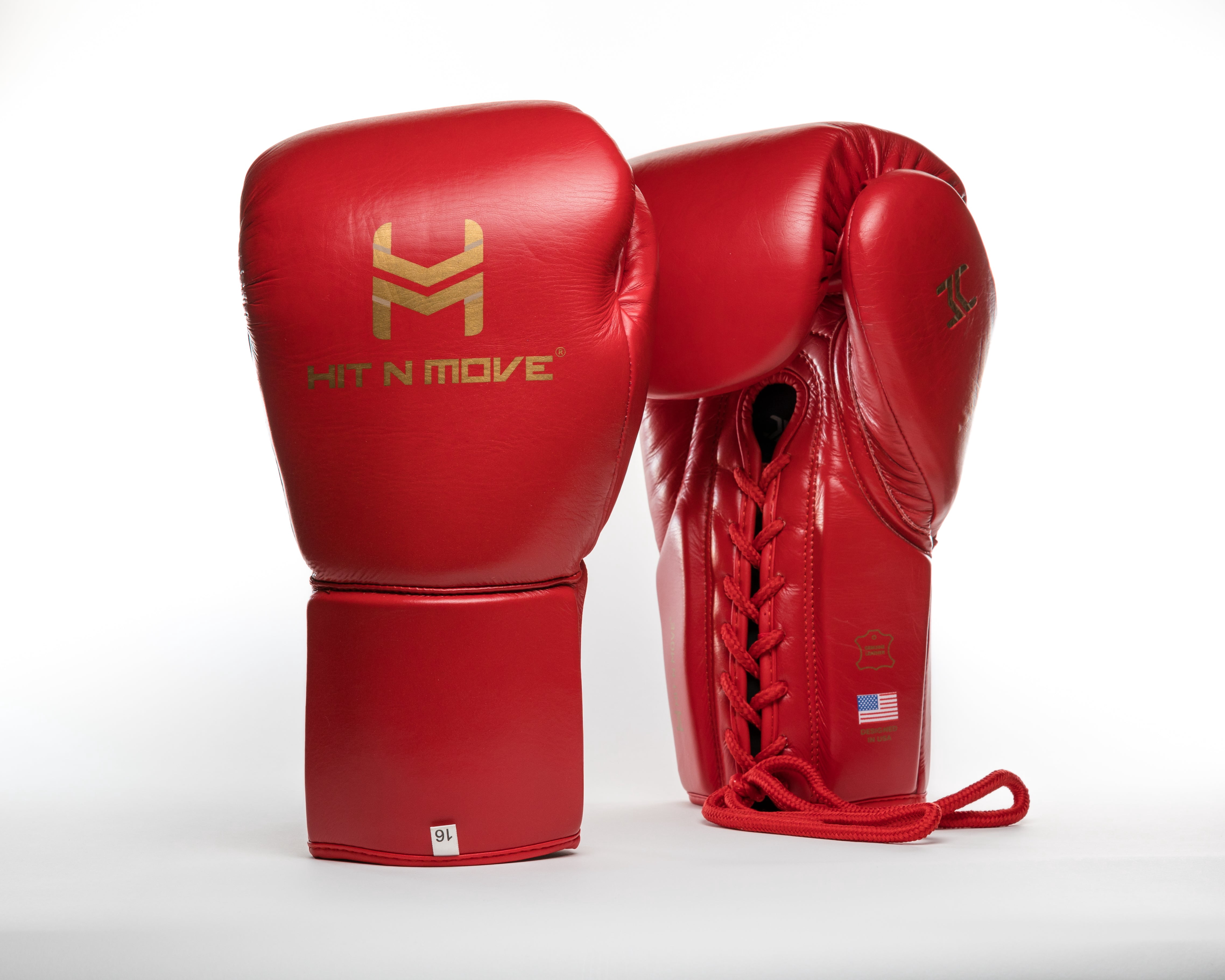 Hit N Move Boxing Gloves - All Day Pro Balance 14oz Black - Lace Up