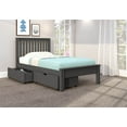 thumbnail image 3 of Donco Kids Contempo Mission Twin Dark Grey Bed with Dual Underbed Drawers, 3 of 6