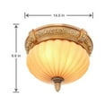 thumbnail image 3 of Hampton Bay Chateau Deville Collection 2-Light Deville Walnut Flush-Mount, 3 of 3