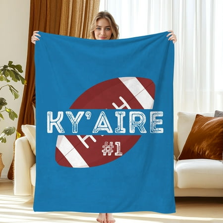 Personalized Football Blanket Custom Name & Number Football Player Lovers Fans Gifts Football Senior Night Gift Personalized Football Blanket Custom Name & Number Football Player Lovers Fans Gifts Football Senior Night Gift