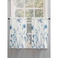 thumbnail image 5 of Blue Spring Floral Bathroom Window Curtain, Summer Flowers Botanical Elegant Light Filtering Coffee Kitchen Curtains, Bedroom Living Room Curtains 2 Panel 84"x45", 5 of 6