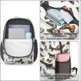 thumbnail image 4 of Butterfly and Brown Orange Pattern 17" School Backpacks for Teens,Waterproof Oxford Fabric,S-Shape Padded Straps for School,Travel,Hiking,Camping, 4 of 6