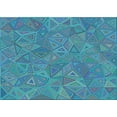 thumbnail image 1 of Ahgly Company Machine Washable Indoor Rectangle Transitional Dark Turquoise Green Area Rugs, 7' x 9', 1 of 7