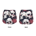 thumbnail image 3 of Balery Gothic Skulls And Roses Pantalones cortos deportivos para mujer con forro y dos bolsillos, elásticos, para entrenamiento, gimnasio, yoga-Medium, 3 of 7