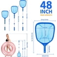 thumbnail image 2 of Swimming Pool Surface Landing Net, Stable Fine Skimmer Net Leaf Landing Net with 1.14M Aluminum Detachable Handle, Swimming Pool Tool for Cleaning Floating Leaves, Insects, 2 of 5