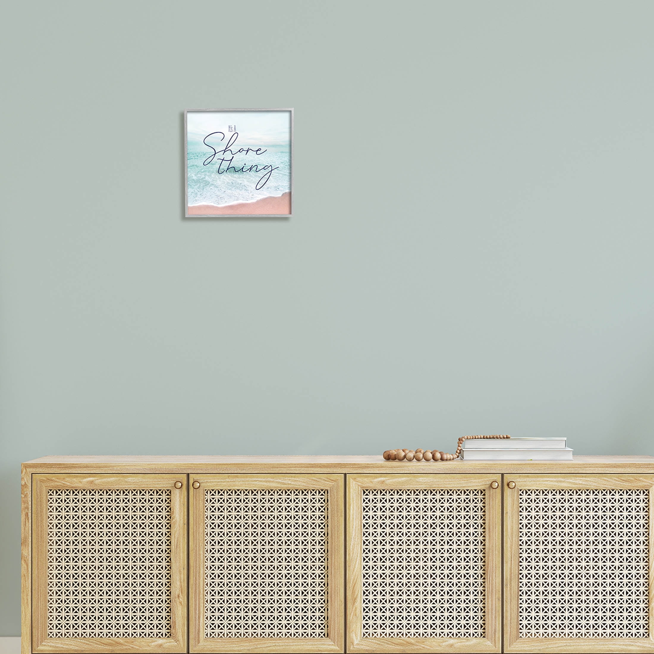 It's A Shore Thing Summer Beach Coastal Graphic Art Gray Framed Art Print Wall Art