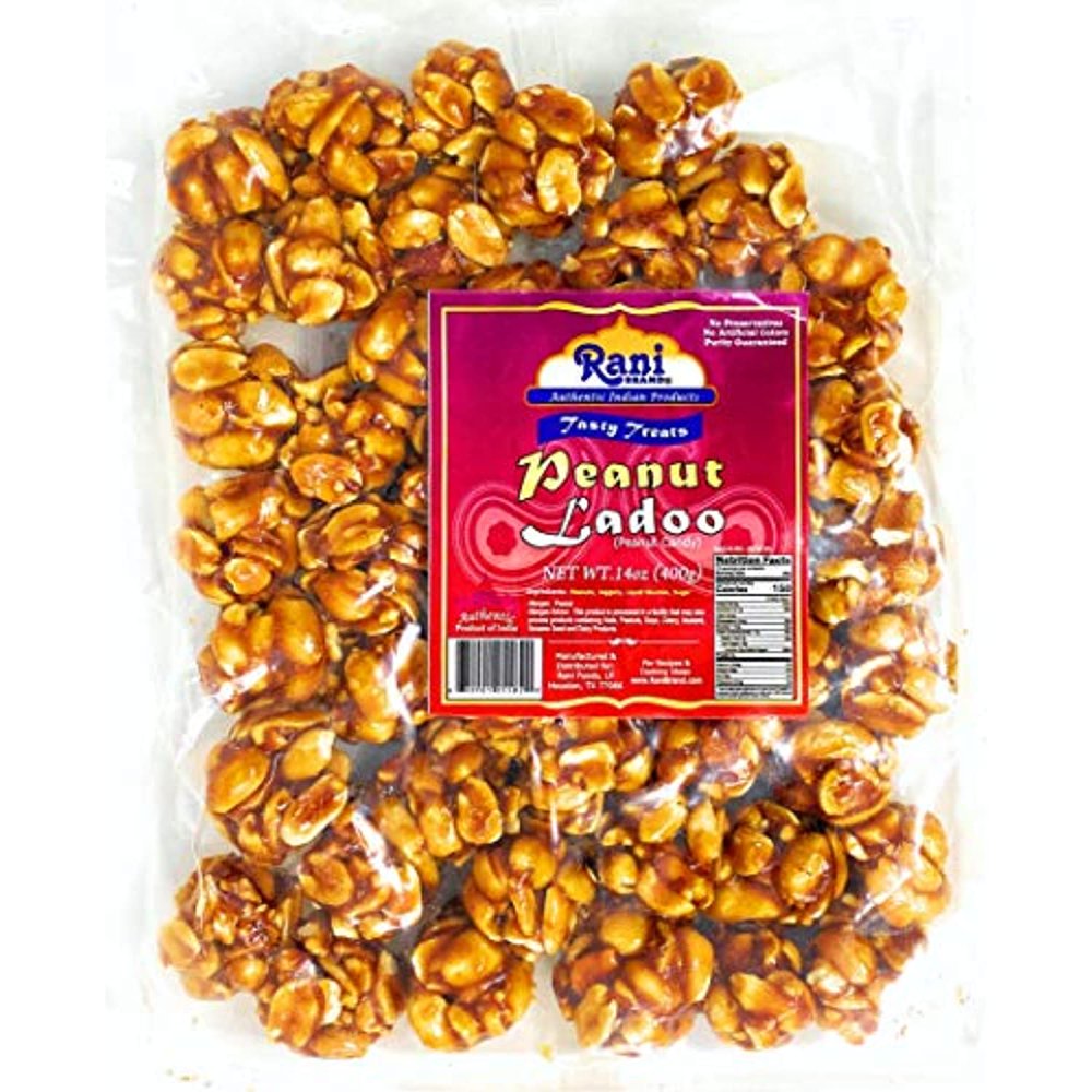 Rani Peanut Ladoo (Round Peanut Brittle Candy) 14oz (400g) All