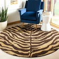 thumbnail image 2 of SAFAVIEH Bergama Lily Animal Print Wool Area Rug, Beige/Brown, 4' x 6', 2 of 9