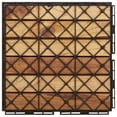 thumbnail image 5 of vidaXL Decking Tiles 10 pcs 30x30 cm Solid Wood Teak Vertical Pattern, 5 of 5