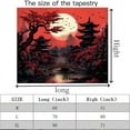 thumbnail image 6 of Anime Wall Tapestry for Bedroom Aesthetic, Large Black Red Japanese Forest Moon Wall Art Decor Tapestries Wall Hanging, Vintage Dark Nature Mountain Landscape Backdrop for Living Room 60"X79", 6 of 8