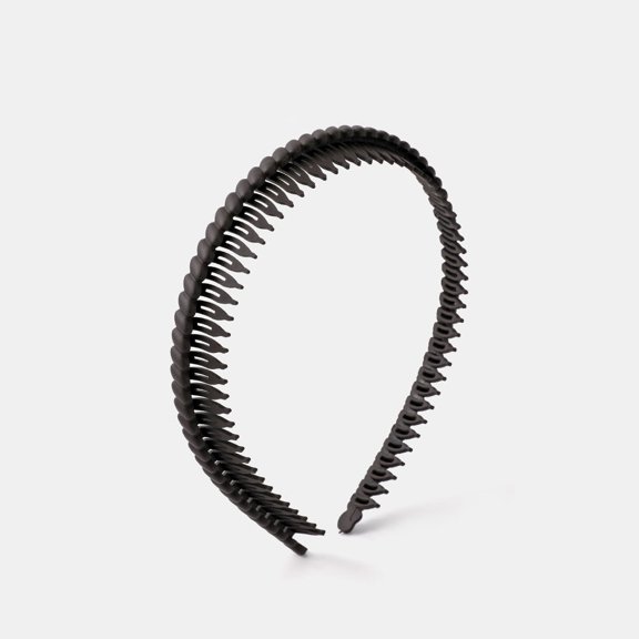 ONLYEOR Black Brown Frosted Toothed Headband, Anti-Slip Hair Ties for Face Washing, Daily Use Versatile Hairband, For Skincare & Makeup