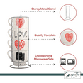 thumbnail image 3 of Stackable 11 oz Coffee Cups With Stand Love Designs - Set of 4, 3 of 6