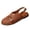 Brown, variant on Brown Plus Size Women Casual Flat Breathable Sandals Round Toe Mesh Weave Closed Toe Beach Spring Summer Fashionable