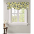 thumbnail image 2 of Tie Up Valance Curtain for Kitchen, Retro Abstract Cashew Flower on Yellow Rod Pocket Short Curtains Adjustable Tie-Up Shade Valances, Boho Ethnic Style Window Treatment for Bathroom Living Room Bedroom, 2 of 7