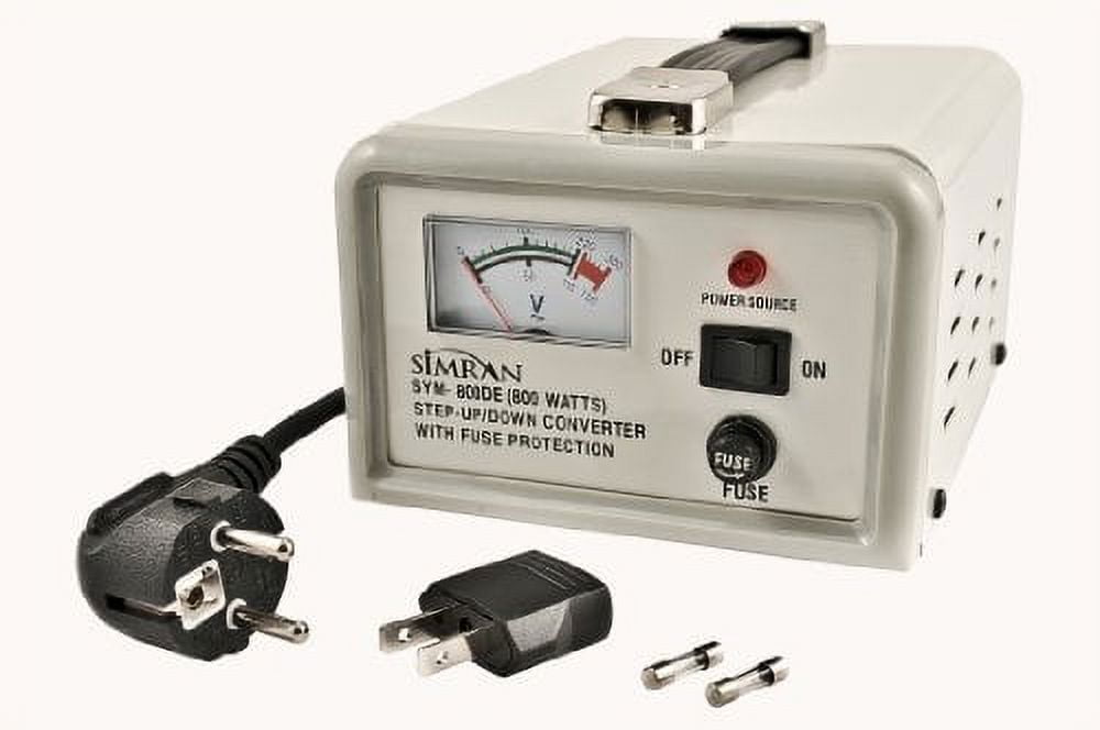 Simran SYM 800- Deluxe 800 Watt Step Up/ Step Down Voltage Converter Transformer 110V/220V/240V for Worldwide Use.