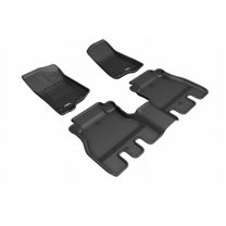 3D MAXpider 2018-2024 Fits Jeep Wrangler Jl Unlimited 1st 2nd Row Black Kagu Carbon Fiber Embossed Pattern Floor Mat L1JP01901509