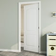 thumbnail image 2 of 36" x 80" Arch Top 2 Panel Interior Door Slab, Molded Solid Core Door Panel as Barn Door, Pocket Door, French Door, Prehung Door - as Panty Door, Closet Door, Pre-finished & Paintable, White, 2 of 9