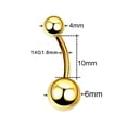thumbnail image 1 of 1PC G23 Titanium Navel Bars Piercing Belly Rings Ombligo Nombril Body Jewelry Navel Stud Piercing Sexy Belly Button Rings 14G ZR, 1 of 7
