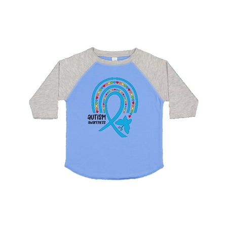 

Inktastic Autism Awareness Ribbon Rainbow and Butterfly Gift Toddler Boy or Toddler Girl T-Shirt