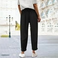 thumbnail image 5 of Corduroy Pants Women 2026 Trendy Elastic High Waist Drawstring Wide Straight Leg Lounge Pants with Pockets, 5 of 8