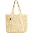 thumbnail image 1 of LHSHID Straw Beach Tote Bag for Women,Raffia Woven Shoulder Handbags for Summer Vacation, 1 of 6
