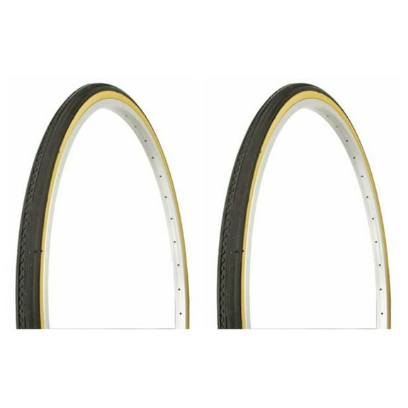 Tire set. 2 Tires. Two Tires Duro 27" x 1 1/4" Black/Gum Side Wall HF-156.Bicycle Tires, bike Tires,