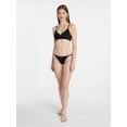 thumbnail image 2 of No Boundaries Cotton Pointelle Bralette and Thong Set, 2-Piece, Sizes XS-XXXL, 2 of 5