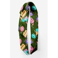 thumbnail image 2 of Bimba Green Donut & Text Printed Pure Silk Scarf For Hair Neck Head Bandanas For Women 40 x 40 Inches, 2 of 6