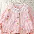 thumbnail image 5 of BLVB Toddler Baby Girls Fall Clothes Printed Long Sleeve Lace Button up Shirt Tops Pants Set Infant Kids Cute Outfits(Pink AA1,1-2Years), 5 of 5