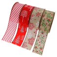 thumbnail image 1 of CNKOO Christmas Wired Edge Ribbons 2 Inch Wide Wired Ribbons Christmas Printed Wired Ribbon Roll for DIY Christmas Wreath Bows Crafts Decoration, 1 of 8