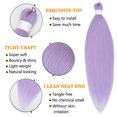 thumbnail image 3 of Long Purple Braiding Hair 24/26 inch Purple Hair Extensions for Braids, Pre Stretched Synthetic Braiding, Purple Hair Extensions for Stage, Party, Halloween Costumes, Easy to Use, 3 of 6