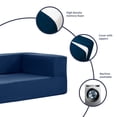 thumbnail image 4 of ZAFLY Canapé-Lit Pliable, Futon Convertible avec 3 Ottomans, Futon Dépliable, Canapé de Sol Format Grand, Bleu, 4 of 6