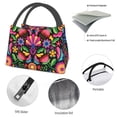 thumbnail image 4 of Vsdgher Colorful Floral Embroidery Mexican Print Insulated Bags, Insulated Cooler Bag Totes for Hot or Cold Food Bring or Delivery, 4 of 6