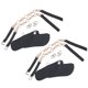 thumbnail image 5 of Correa De Tobillo con Diamantes De Imitación para Mujer, 2 Pares De Zapatos De Tacón Alto Negros Mate con Perlas De Imitación, Correas De Tobillo con Tacones Altos Sueltos con Diamantes De Imitación, 5 of 5