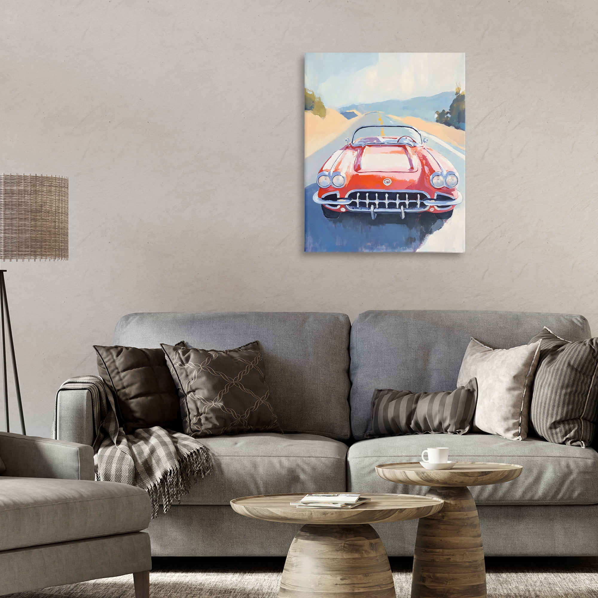 Stupell Industries Red Sports Car on Journey Canvas Wall Art, design by The Prints Vibe