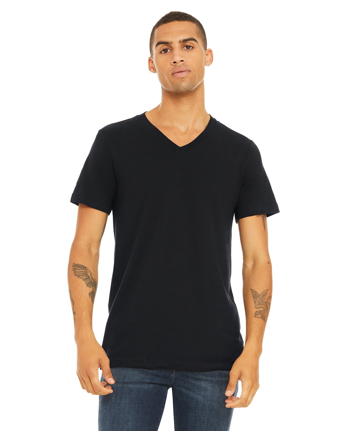 The Unisex Jersey Short-Sleeve V-Neck T-Shirt - VINTAGE BLACK - XL ...