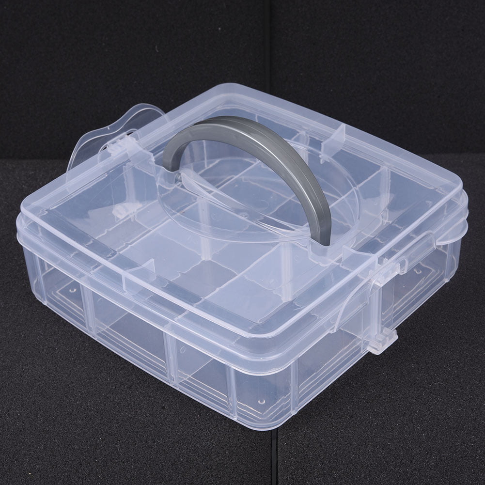 3-Pack 3 by 5-Inch Clear Shipwreck Beads Plastic Bead Storage Box with 10 Compartments 