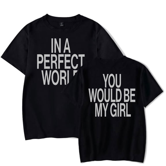 The Kid LAROI Perfect World Tee Women Men Short Sleeve Crewneck Casual Streetwear T-shirt
