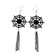 thumbnail image 1 of 1 Paire de Boucles d'Oreilles en Forme de Toile d'Araignée Noire pour Femmes, Boucles d'Oreilles d'Halloween, Bijoux, 1 of 7