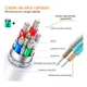 thumbnail image 4 of Cable Tipo C USB (10 Piezas) Carga Rápida Datos 2.4a U-Volt Color Blanco, 4 of 8